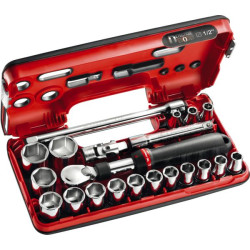 Coffret dbox cliquet extensible + douilles 1/2 6 pans 21 pcs