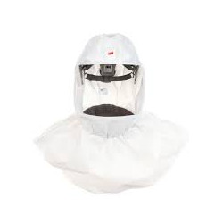 Cagoule legere blanche avec col interieur