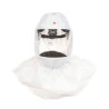 Cagoule legere blanche avec col interieur