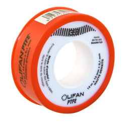 Ruban d'etancheite ptfe 12 mm x 12 m x 0,1 mm haute densite