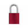 Cadenas 72 alu 40mm rouge corps en alu rouge. anse acier