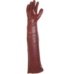Gant pvc rouge tt enduit 70cm, 9.5