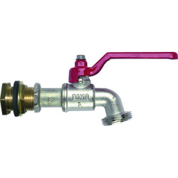 Kit traversee cuve : robinet 1/4 tour + raccord traversee + rl teflon