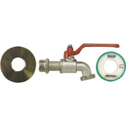 Kit adaptateur cuve 100l : robinet 1/4 tour + adaptateur + rl teflon