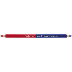 Crayon television bicolore bleu/rouge