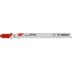Lame de scie sauteuse t 102 h pack de 5 bosch