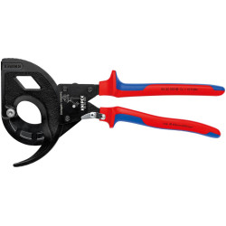 Coupe-câbles bruni avec cliquet et branches bicomposant 320mm knipex