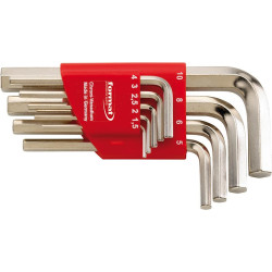 Support pour clés mâles coudées 1,5-10x mm 9 pièces format