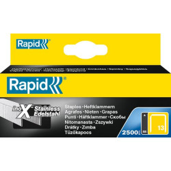 Agrafes inox 13/06 pack de 2500 pièces rapid
