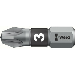 Embout bitorsion tenace 1 /4 din3126c6,3 pz3x25mm wera