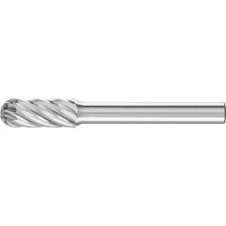 Fraise sur tige carbure f orme cyl. bout arrondi 08 20 inox 6mm 8x20mm pferd