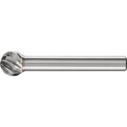 Fraise sur tige carbure forme sphérique 1009 inox 6mm 10x9mm pferd