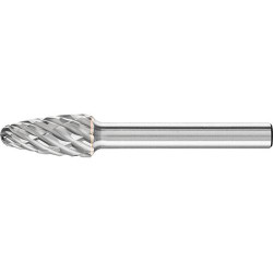 Fraise sur tige carbure forme ogive bout rond 1020 steel 6mm 10x20mm pferd