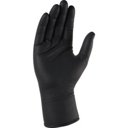 BOITE DE 100 GANTS NITRILE NOIR T.7 (taille S)