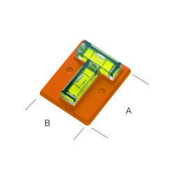 NIVEAU DE PLAN 2 FIOLES A 'T' 48 x 40 mm