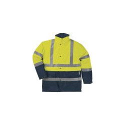 Parka strada 2 jaune/bleu xl parka haute visibilité polyester enduit pu & pvc