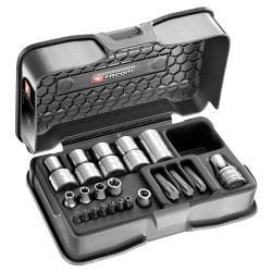 Coffret douilles + embouts Torx
