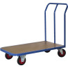 Chariot à dossier fixe 400 kg, roues caoutchouc