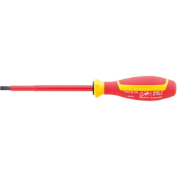 Vde tournevis d'electricien 4660 vde 5 1,0x 5,5x125 vde schlitzschraubendreher mit drall-griff