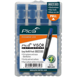 Lot de mines pour marqueur permanent VISOR industriel bleu Pica