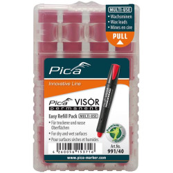 Lot de mines pour marqueur permanent VISOR industriel rouge Pica