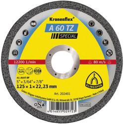Meule a tronconner droite A60TZ 125x1mm KLINGSPOR