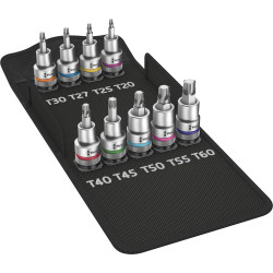 Garn. embout de tournevis 1/2 9pcs. TX a. f. de maintien Wera