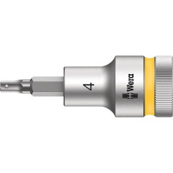 Embout de vissage 1/2 six pans femelle avec porte-vis 4x60mm Wera