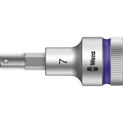Embout de vissage 1/2 six pans femelle avec porte-vis 7x60mm Wera