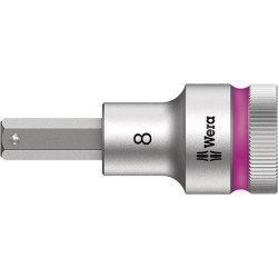 Embout de vissage 1/2 six pans femelle avec porte-vis 8x60mm Wera