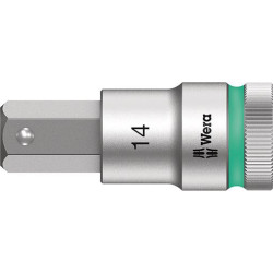 Embout de vissage 1/2 six pans femelle avec porte-vis 14x60mm Wera