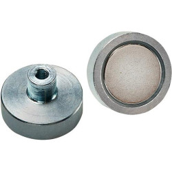Aimant plat NdFeB avec filetage 25x7/ 14mm FORMAT