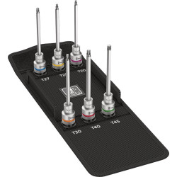 Jeu d'embouts de vissage longues avec porte-vis Torx 1/2 6 pièces Wera