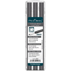 Lot de mines pour crayon de charpentier BIG Dry FORALL chantier graphite Pica