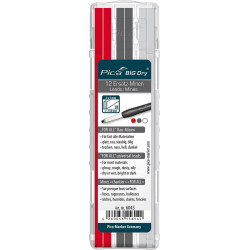 Lot de mines pour crayon de charpentier BIG Dry FORALL chantier graphite rouge