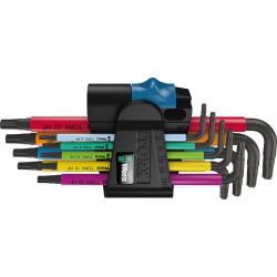 Jeu de cles males coudees 9pcs. Multicolor HF Wera
