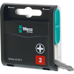 Pack d'embouts 20H 20 pièces embouts PH2x25mm Wera