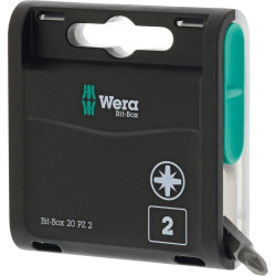Pack d'embouts 20H 20 pièces embouts PZ2x25mm Wera
