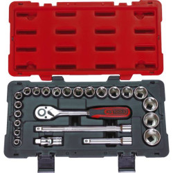 Coffret de douilles et accessoires ultimate 1/2', 23 pièces