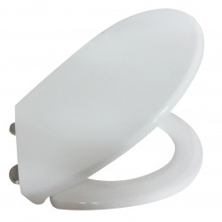 Abattant wc silencieux thermoplastique antibacterien duplex - blanc