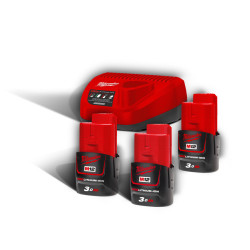 M12nrg-303 - pack nrj 12v, 3,0 ah red lithium, système m12