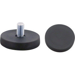 Aimant plat 43mm avec tige M6/caoutchouc FORMAT