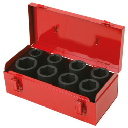 Coffret de douilles longues à chocs 3/4'', 8 pcs