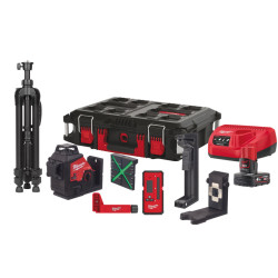 M12 3plkit-401p - laser 3 lignes, vert, haute visibilité, 12v, 4ah