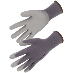 Gant nylon gris end pu gris t9