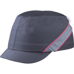 Casquette anti-heurt type base-ball air coltan noir visiere 3cm