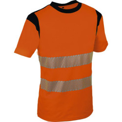 Tee-shirt hv polycoton orange t.l