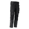 Pantalon avec poches genoux, cotton+ noir/anthracite 82C50 T.44