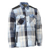 Chemise flanelle à carreaux, doublure marine L