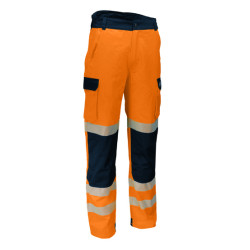 Pantalon hv orang/marine, s